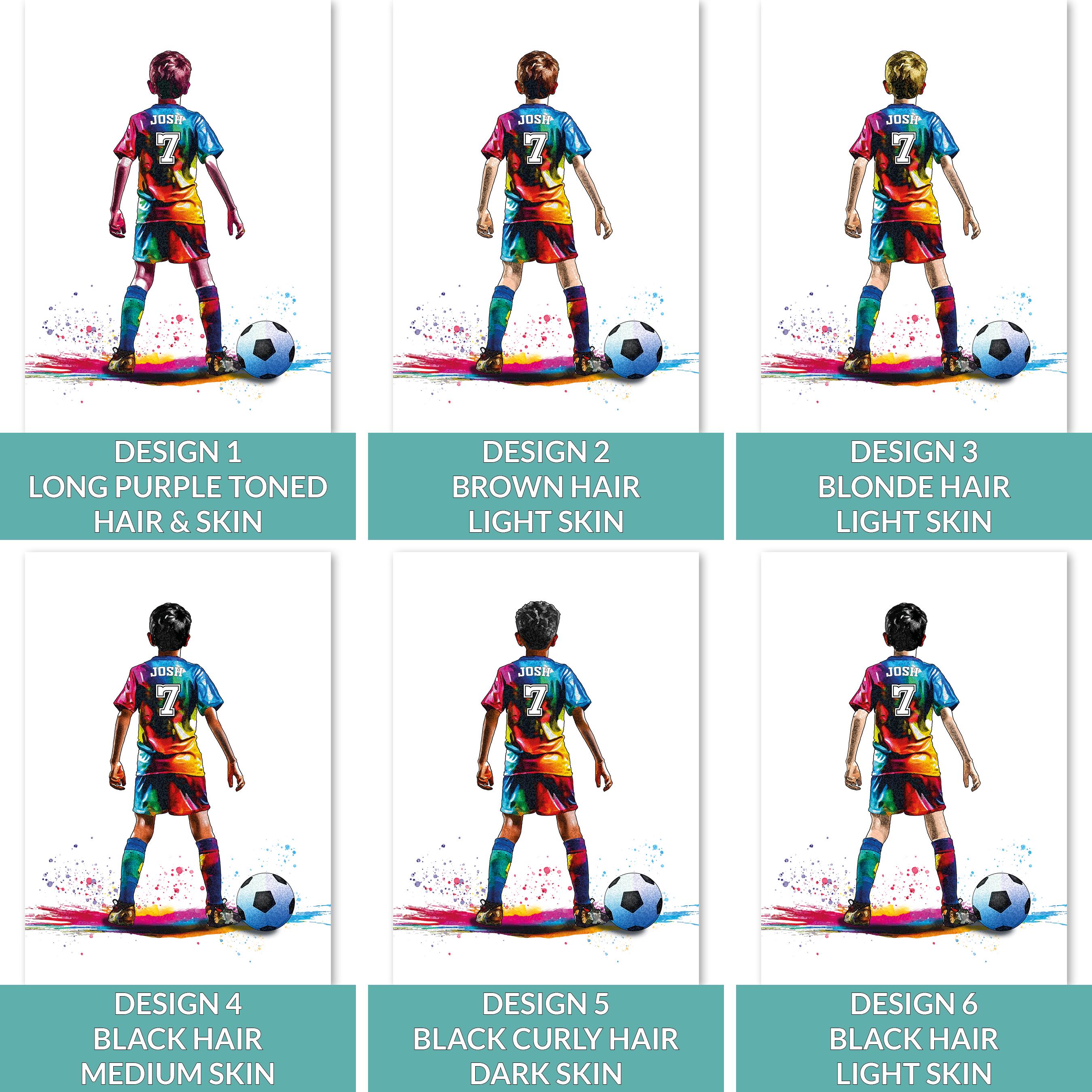 Personalised Football Player Gift | Football Gifts for Boys | Boy Football Poster | Football Wall Art | Soccer Gift | Birthday Gift