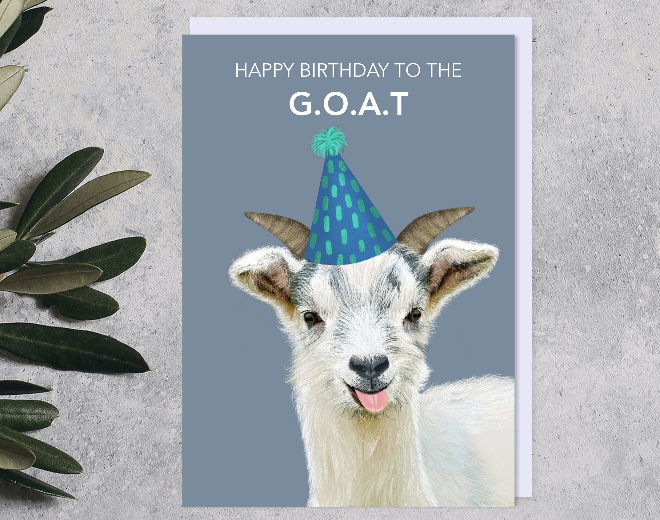 Goat Birthday Card Greatest of All Time Card for Him Card for Uncle