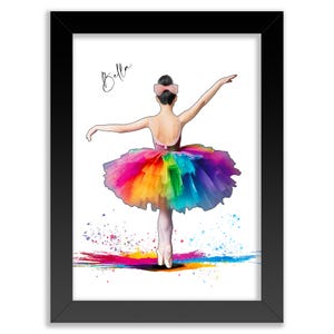 Personalised Ballet Dancer Gift | Dance Gift | Ballerina Art Print | Ballet Gifts for Girls | Ballerina | Ballet Gift