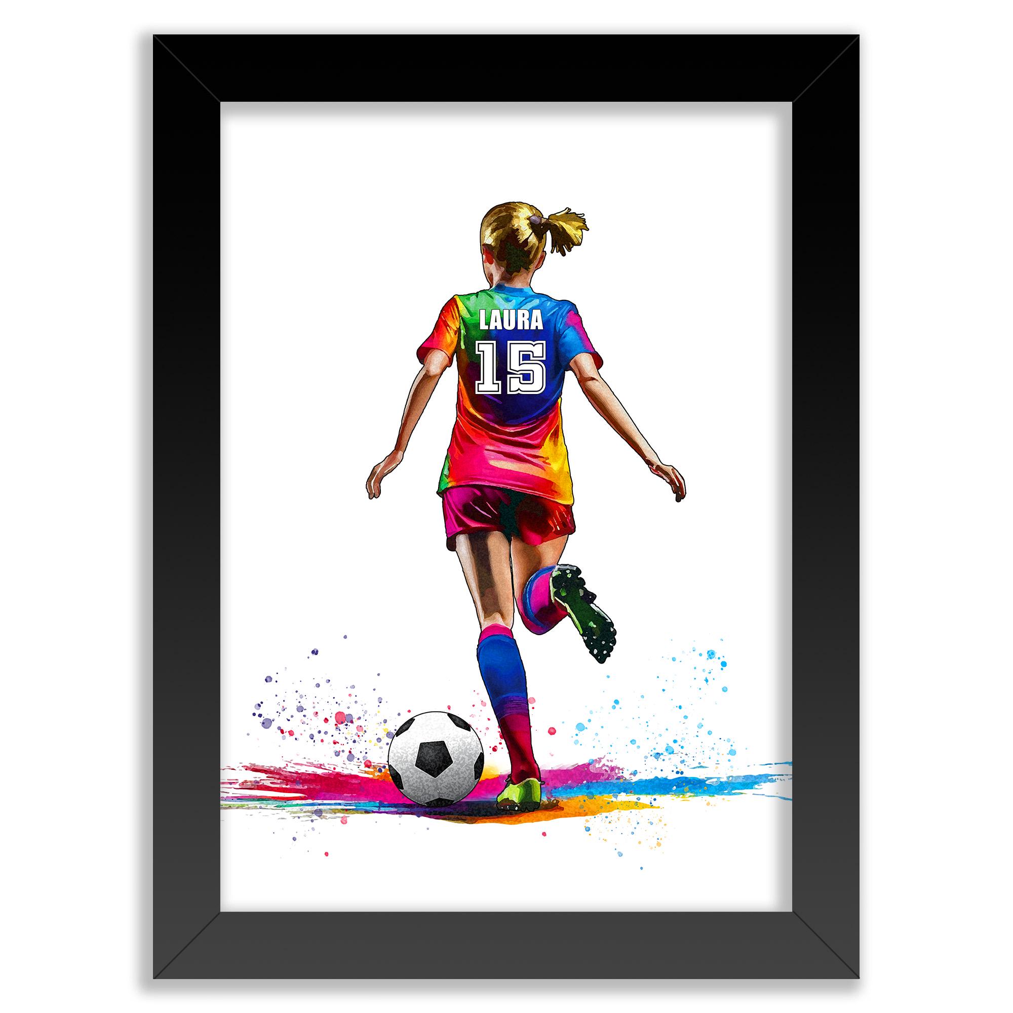 Personalised Football Player Gift for Girls | Girls Soccer Player | Football Gifts for Girls | Personalised Soccer | Girls Football