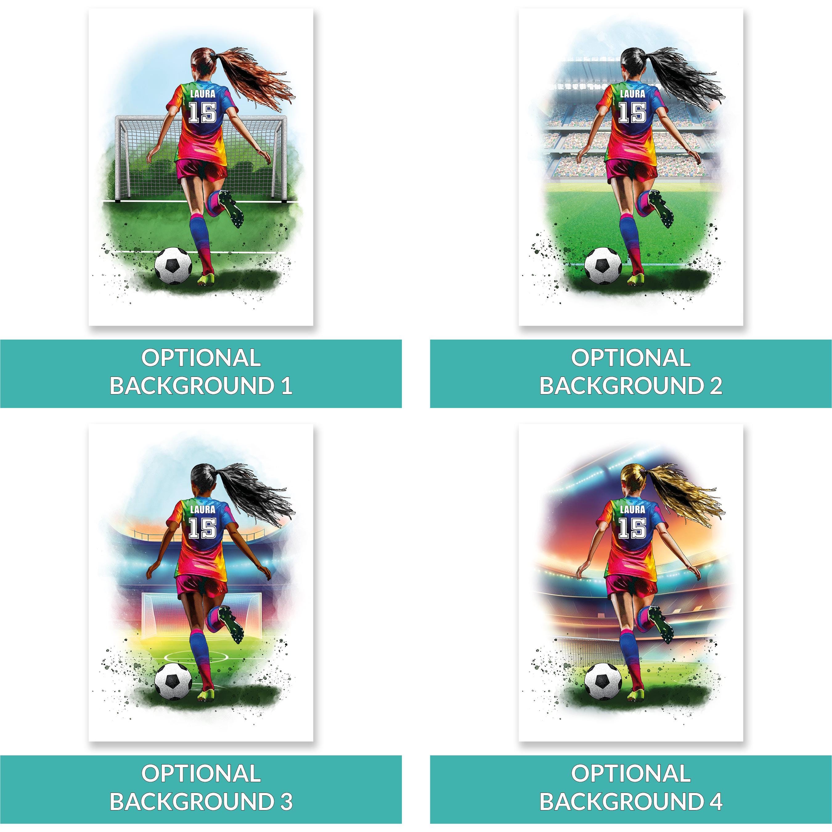 Personalised Football Player Gift for Girls | Girls Soccer Player | Football Gifts for Girls | Personalised Soccer | Girls Football
