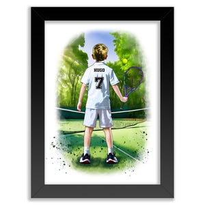 Personalised Tennis Player Gift | Tennis Gifts for Boys | Boys Tennis Poster | Tennis Wall Art Print | Tennis Gift | Tennis Christmas Gift