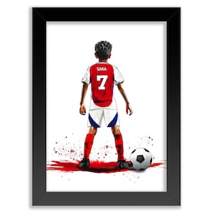 Personalisierte Geschenke für unseren Fussball Fußball Geschenke für Jungen | Paris Poster | Vintage Fußball-Arenal Poster | Kragen Fächer | Geburtstagsgeschenk