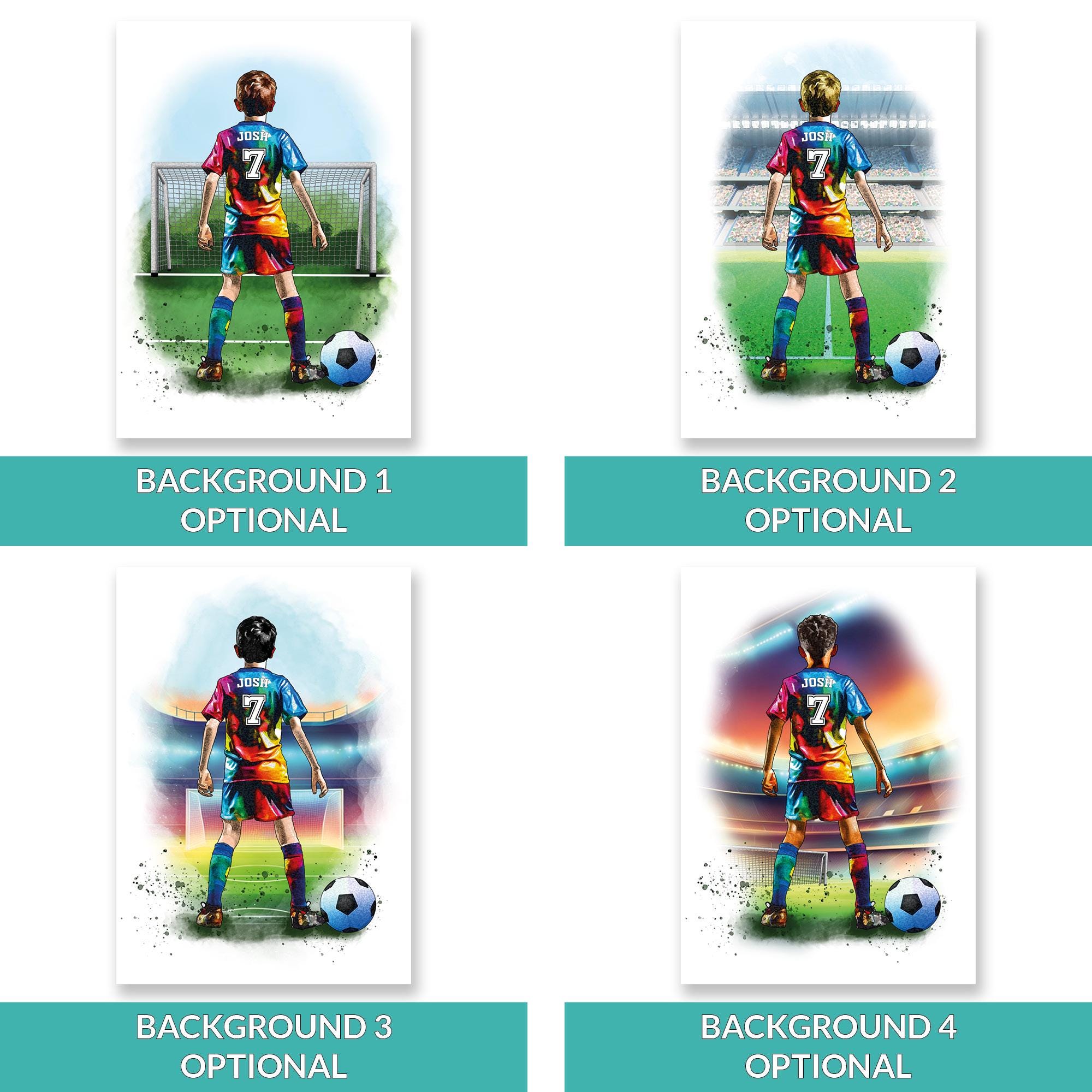 Personalised Football Player Gift | Football Gifts for Boys | Boy Football Poster | Football Wall Art | Soccer Gift | Birthday Gift
