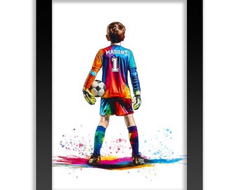 Personalised Goalkeeper Gift | Football Gifts for Boys | Goalie Print | Goalkeeper Gift | Soccer Gift | Football Birthday Gift