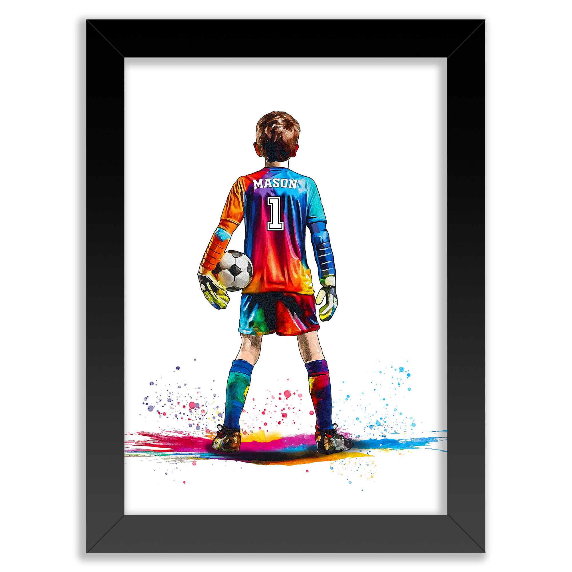 Personalised Goalkeeper Gift | Football Gifts for Boys | Goalie Print | Goalkeeper Gift | Soccer Gift | Football Birthday Gift