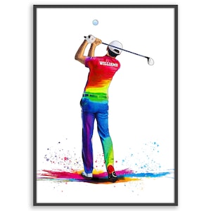 Personalised Golf Gifts for Men | Golf Gifts for Men | Golf Poster | Golf Gift | Father&#39;s Day Gift | Golf Gifts for Dad | Mens Golf
