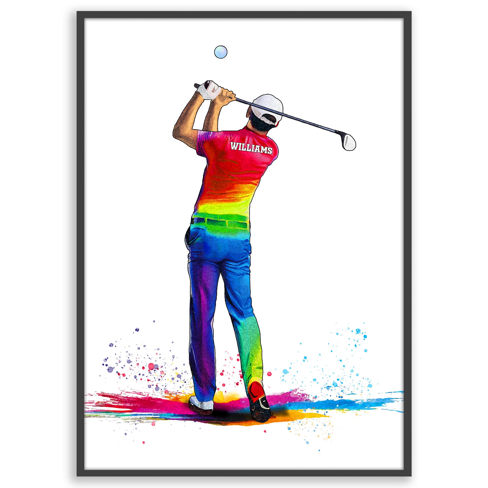 Personalised Golf Gifts for Men | Golf Gifts for Men | Golf Poster | Golf Gift | Father&#39;s Day Gift | Golf Gifts for Dad | Mens Golf