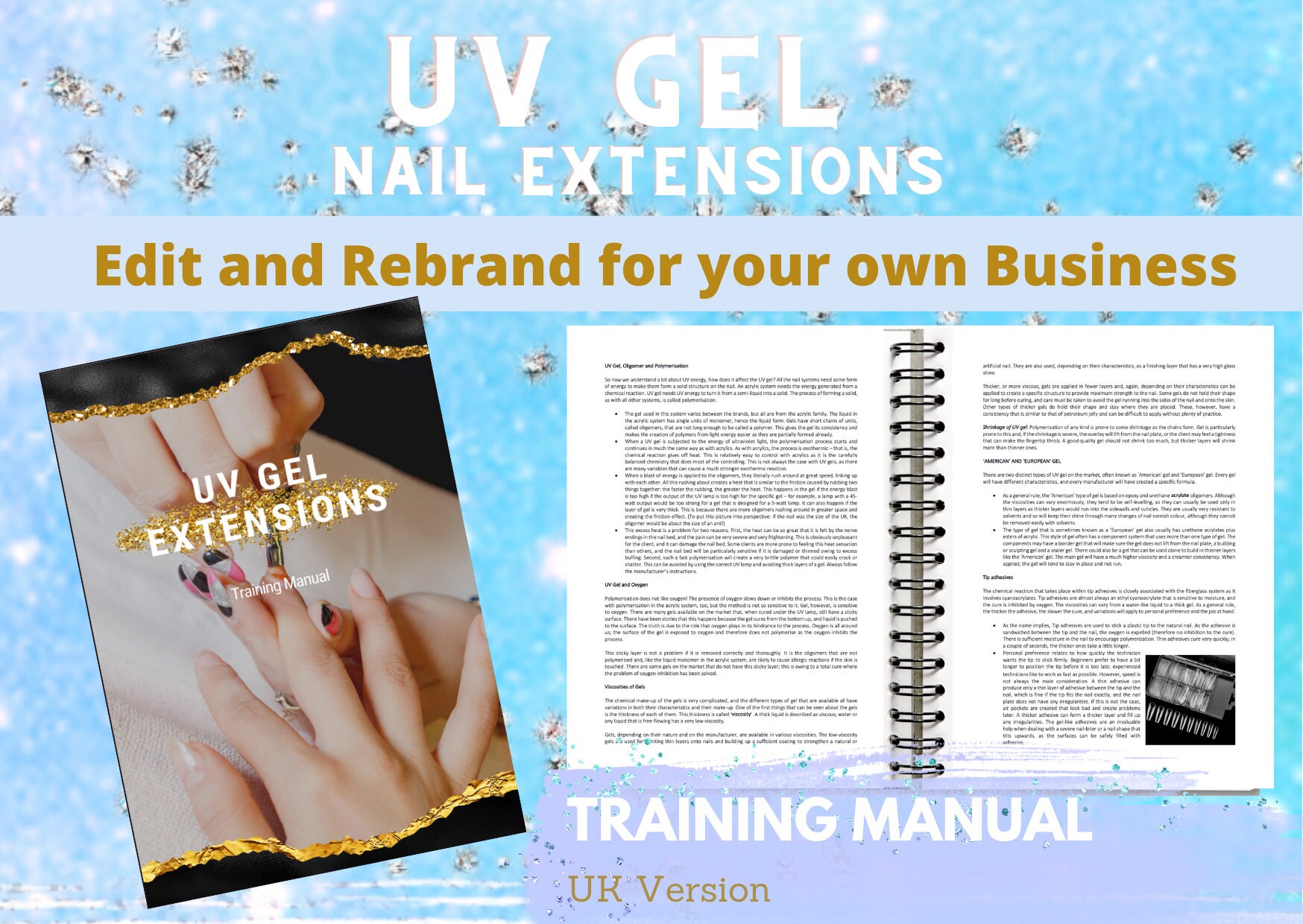 UV Gel Nail Extensions Editable Training Manual UK VERSION - Etsy