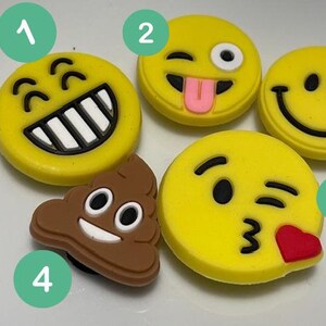 Emoji Shoe Charms| Smiley Charm| Poop Charm