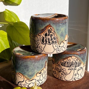 Mushroom Travel Cups - Ceramic Travel Mug