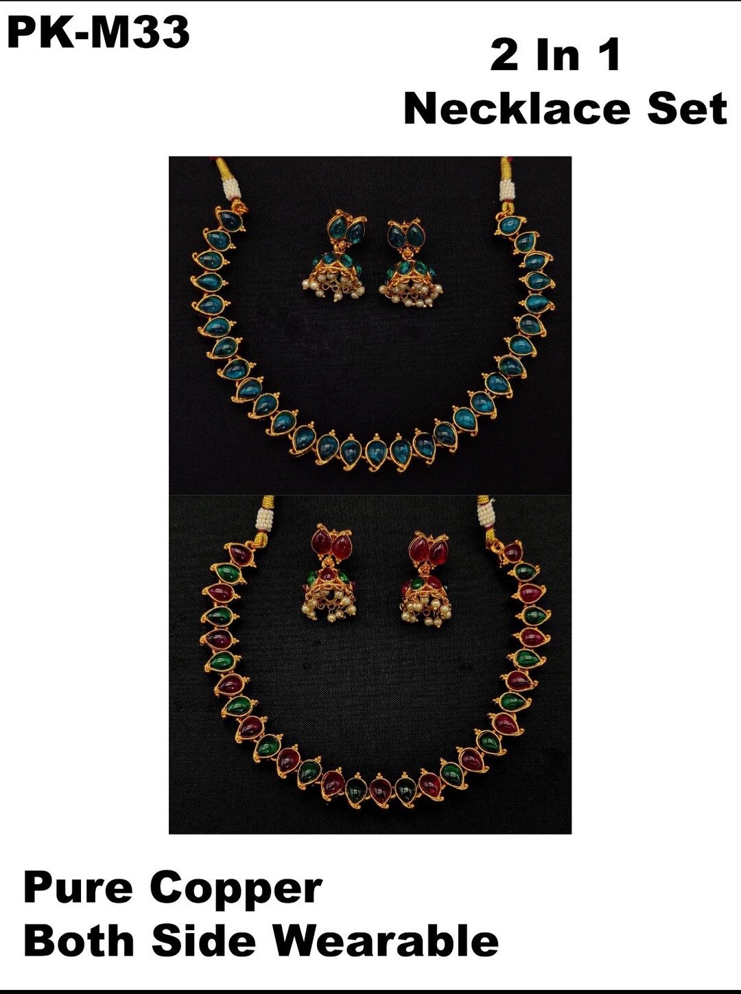 Indian Necklaces, Indian Jewelries, Necklaces for Women, Two in One