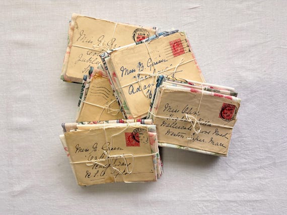 Vintage English fabric bundle vintage textiles slow stitch junk journal kit mixed media vintage fabric bundle textile art and craft