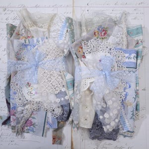 Bargain bundle vintage English and other vintage fabric and textiles, embroidered doily, antique lace, slow stitch, junk journal supplies