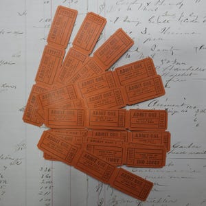 Vintage Rust Color Train Tickets - 30pc Vintage Ephemera for Junk Journals