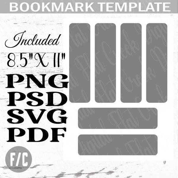 Bookmark Template, Sublimation Bookmark Template, Sublimation Templates for Bookmarks, 8.5" X 11" PNG SVG PSD pdf, sublimation only