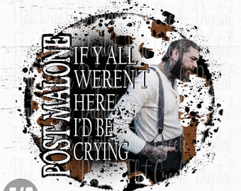 Diseño de sublimación de Post Malone: Archivo PNG de camiseta (Descarga digital)