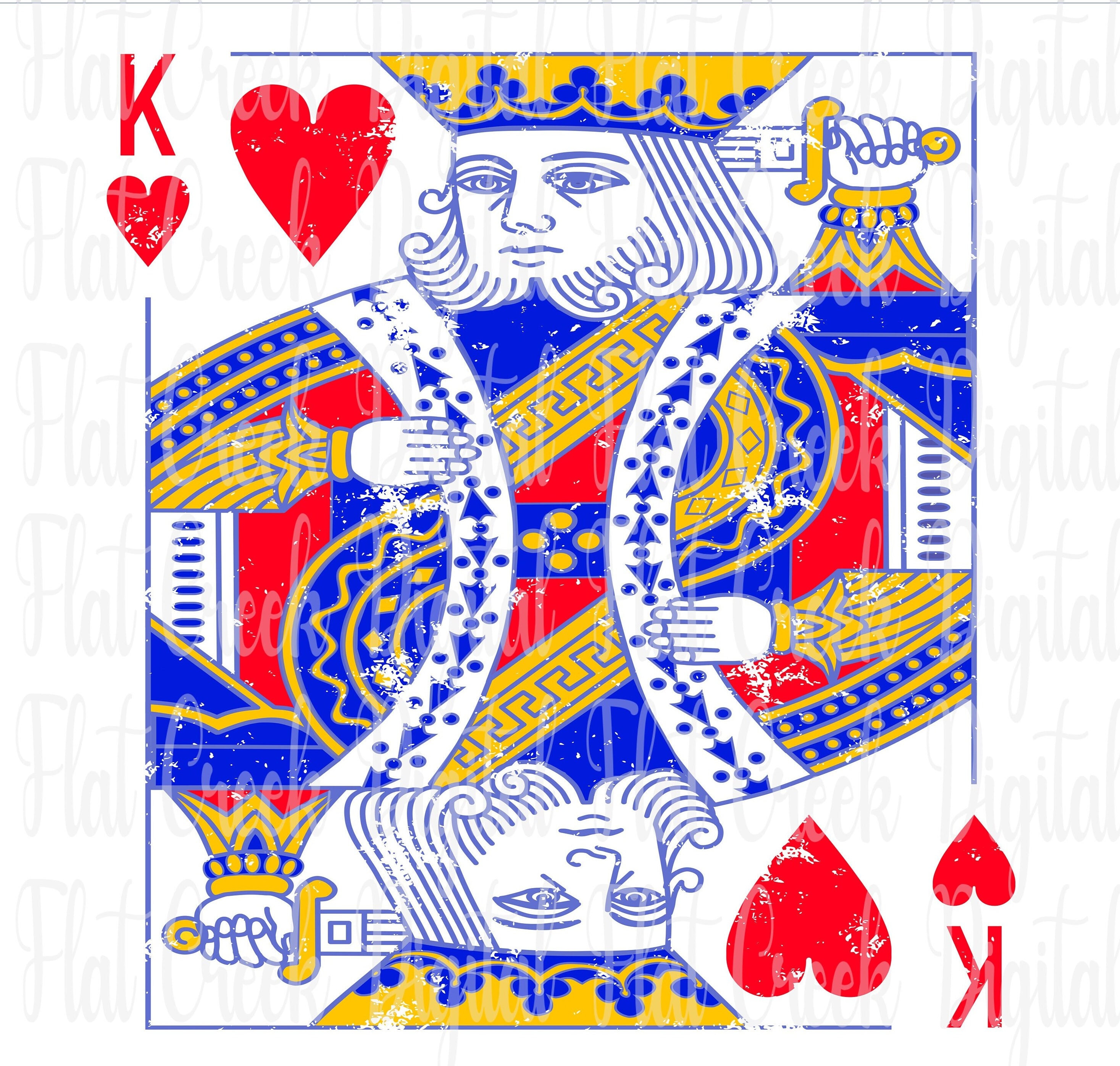 Vintage King of Hearts PNG, King of Hearts PNG, King of Hearts Digital