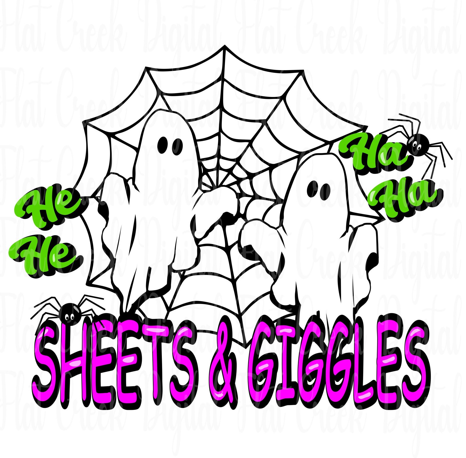 Halloween PNG Hehe Haha Sheets and Giggles Ghost Halloween Etsy