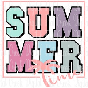 Summertime Palm Tree PNG Design: Summer Beach Clipart (Digital Download)