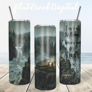 Philippians 4:13 Bible Verse 20oz Tumbler Wrap (Digital Download)