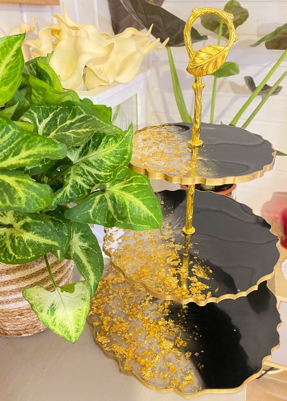 Resin Cake Stand Epoxy Epoxy Art Custom Mother's Day Decoration Gift Easter  Glass Coaster Coaster Valentine's Day Christmas