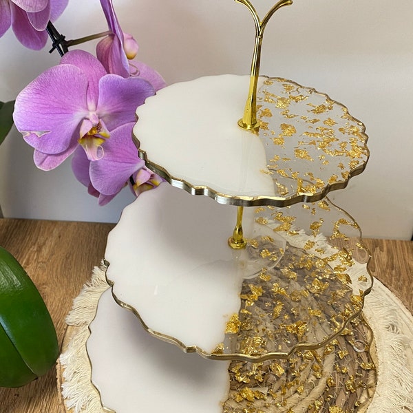 Resin Etagere Epoxid Epoxidharz Etagere nach Wunsch Geschenk Muttertag Ostern Valentinstag Deko Weihnachten Hochzeit