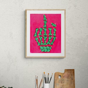 Bold and edgy neon middle finger prints vibrant colors and high-quality materials statement Bold, colorful and perfect for any space.