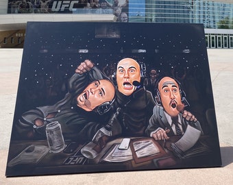 The UFC Announcer Crew Reaction Joe Rogan Canvas Wall Art Wall Decor