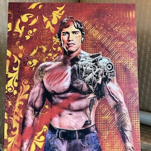 Arnold Schwarzenegger Terminator Mr. Olympia Custom Art Canvas Print