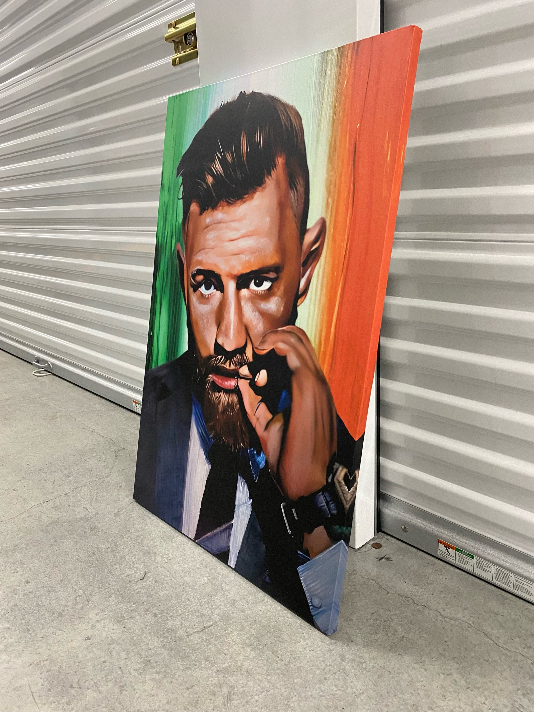 Conor McGregor UFC Irish Flag Canvas Art – Framed Giclée Print, Multiple Sizes