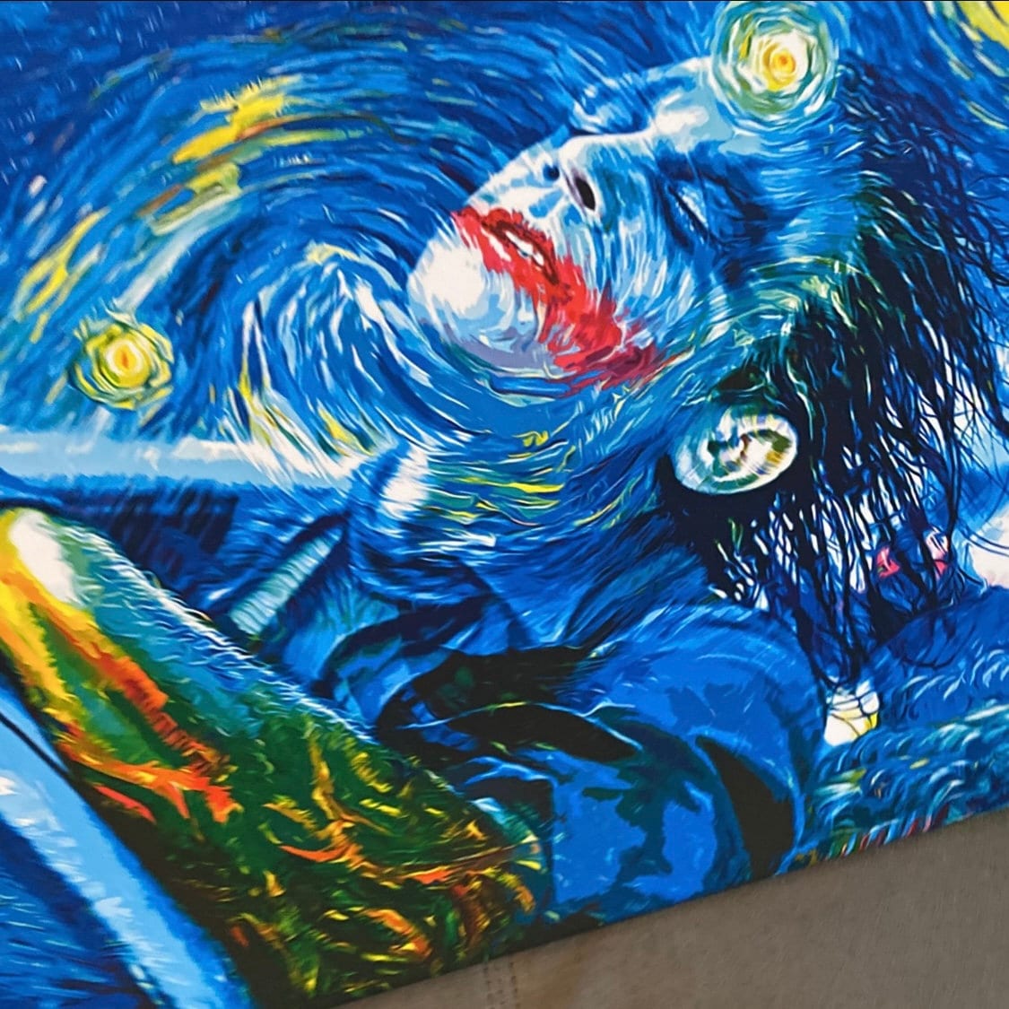 Joker Starry Night Canvas Print Custom Wall Decor Heath Ledger Etsy