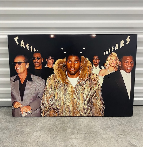 ウォールポスター　ヴィンテージ Johnson & Johnson Magic Johnson Entourage Custom Canvas Print Coldest Pic of All