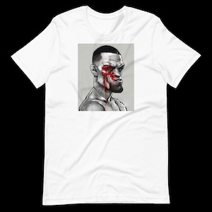 Nate Diaz Bloody UFC MMA T-Shirt Stockton slap