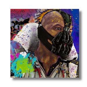 Bane graffiti paint canvas print