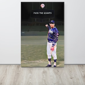 Sandy Koufax F the Giants dodgers aangepaste canvas print muur decor honkbal kunst aan de muur man cave