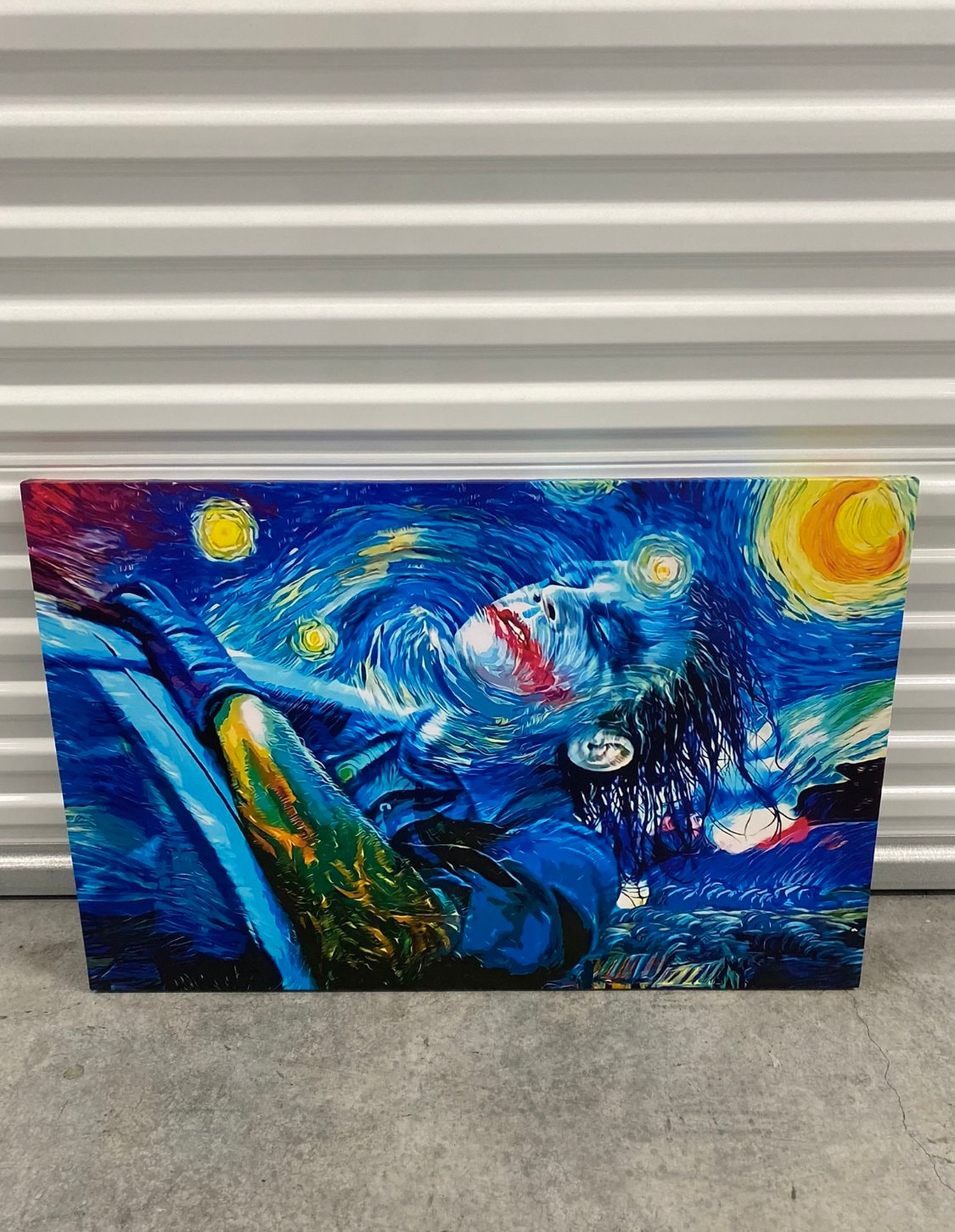 Joker Starry Night Canvas Print Custom Wall Decor Heath Ledger Etsy