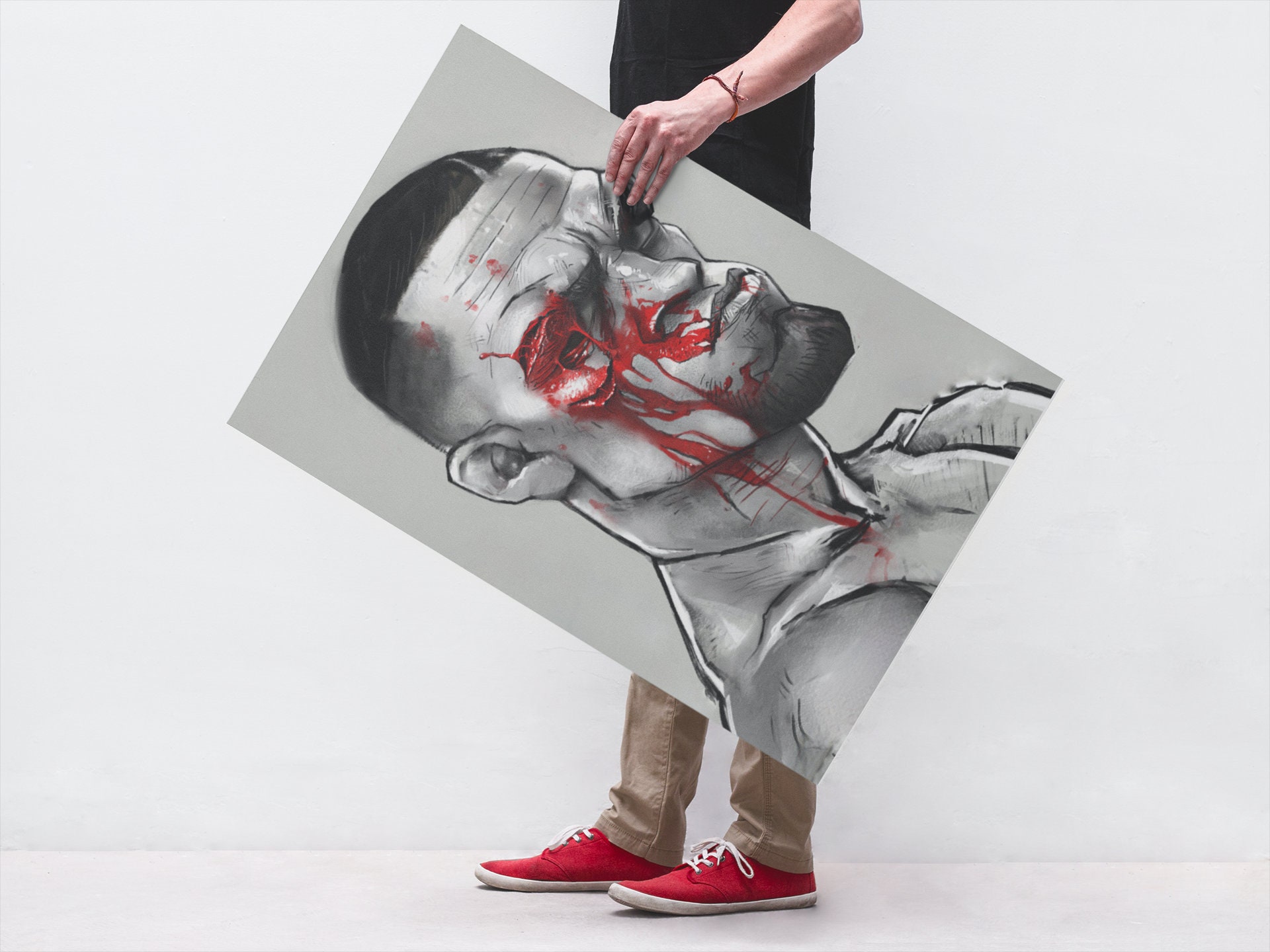 Nate Diaz Bloody UFC Cartoon Canvas Print Wall Art Wall Decor - Etsy