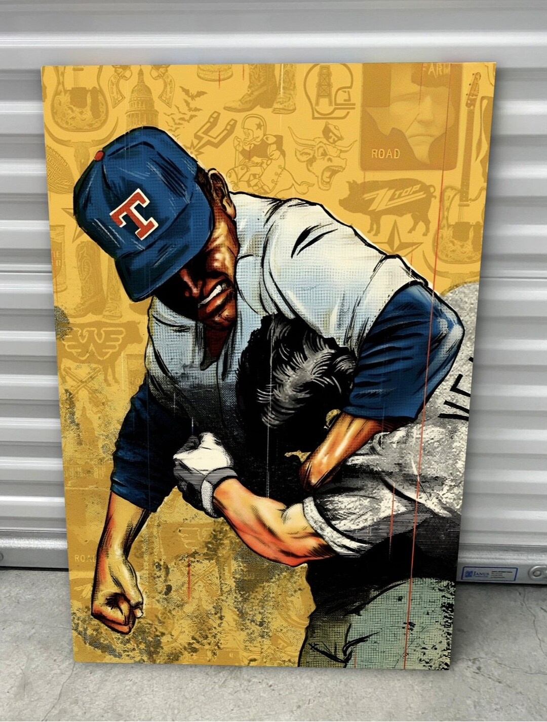Nolan Ryan Express Rob Ventura Brawl MLB Texas Rangers Canvas Art Wall Art - Etsy