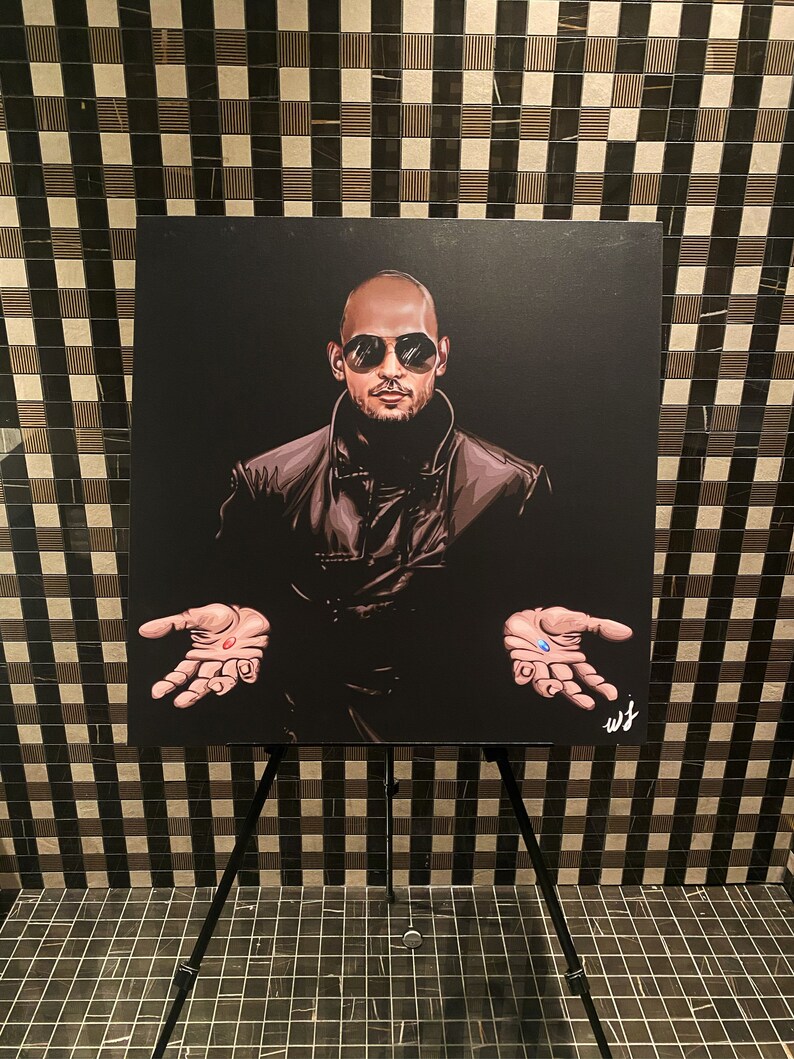 Andrew Tate Escape the Matrix Custom Canvas Art Print Wall Etsy Australia