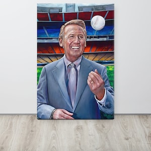 Vin Scully Dodgers Icon canvas print wall decor man cave wall decoration