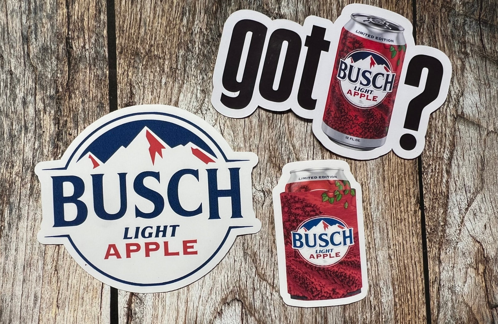 Busch Light Apple Sticker 3 Pack FREE SHIPPING Etsy