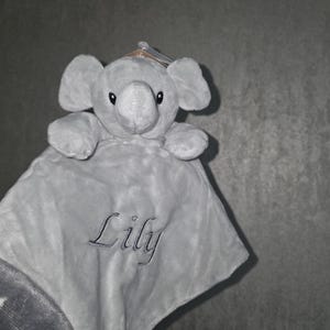 Personalised Baby Comforter:Elephant, Teddy, Puppy, Embroidered Super Soft Newborn Gift image 16