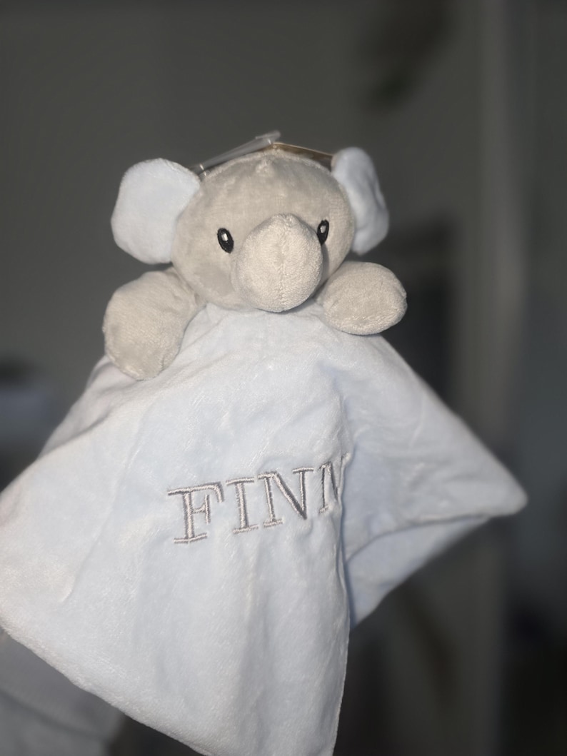 Personalised Baby Comforter:Elephant, Teddy, Puppy, Embroidered Super Soft Newborn Gift image 19
