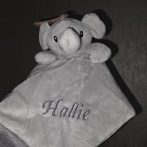 Personalised Baby Comforter:Elephant, Teddy, Puppy, Embroidered Super Soft Newborn Gift image 15