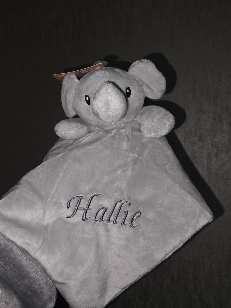 Personalised Baby Comforter:Elephant, Teddy, Puppy, Embroidered Super Soft Newborn Gift image 15