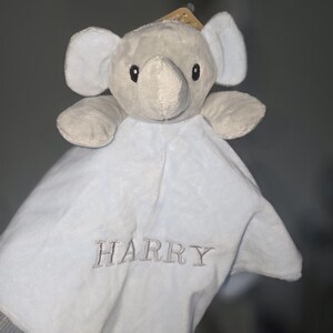 Personalised Baby Comforter:Elephant, Teddy, Puppy, Embroidered Super Soft Newborn Gift image 17