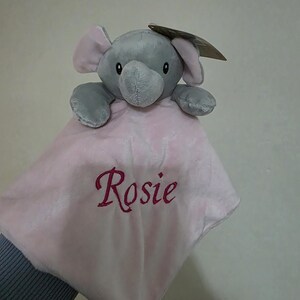 Personalised Baby Comforter:Elephant, Teddy, Puppy, Embroidered Super Soft Newborn Gift image 10