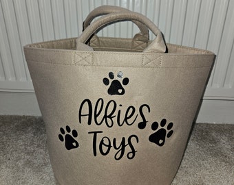 Personalised Dog Storage Baskets, Pet Storage Basket, Puppy Storage Basket, Dog Gift, New Puppy gift