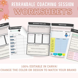 Coaching Worksheets Program |life Coaches Worksheet| Coaching Toolkit ...